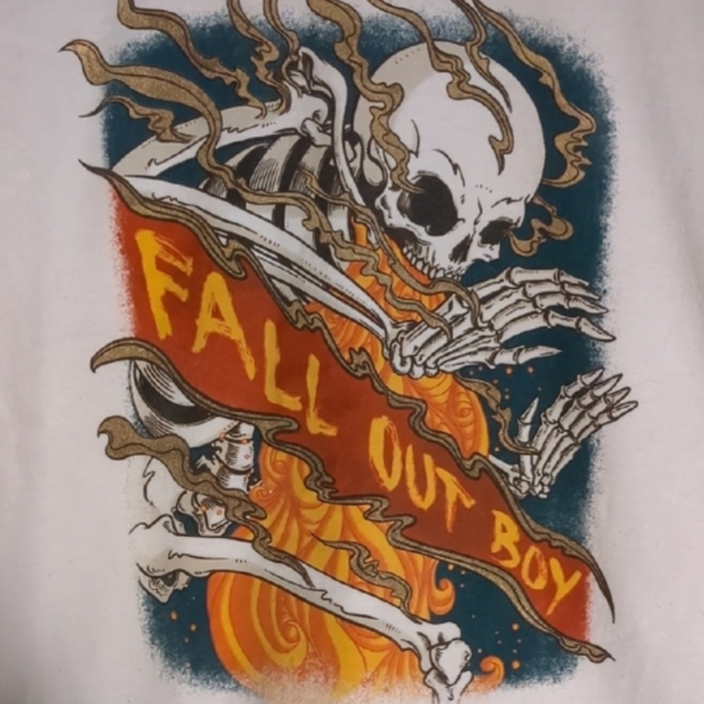 Fall Out Boy White Graphic Tee - Picture 3 of 4